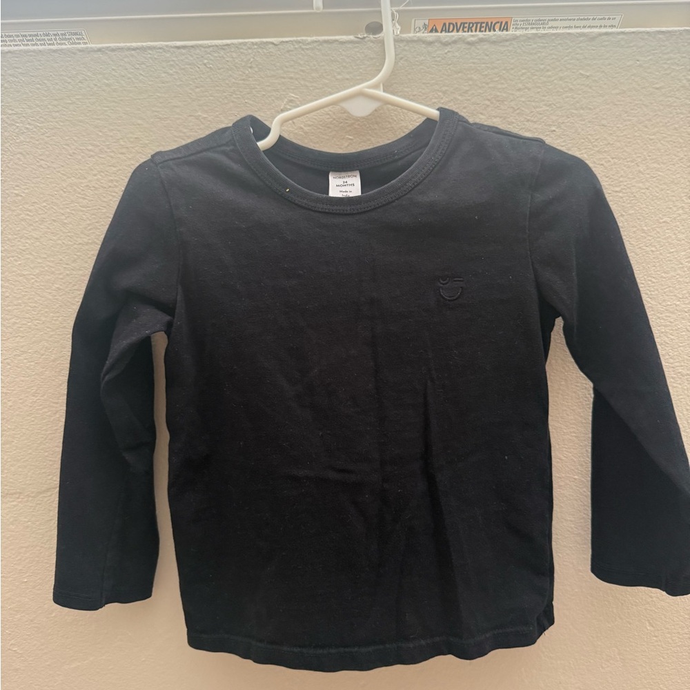 Nordstrom Black Long-Sleeve Crewneck Tee for Kids